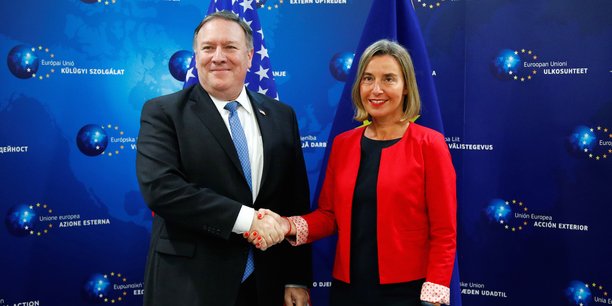 Rencontre à Bruxelles, le 12 juillet, entre le secrétaire d'Etat américain Mike Pompeo et Federica Mogherini, cheffe de la diplomatie européenne.