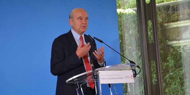 Alain Juppé, maire de Bordeaux et président de Bordeaux Métropole, lors de sa conférence de presse de rentrée le 14 septembre 2018