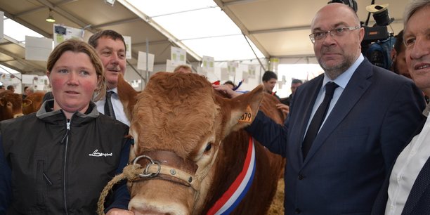 Stéphane Travert, ministre de l'Agriculture et de l'Alimentation, au Sommet de l'élevage.