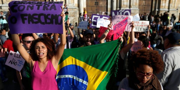 Manifestation contre le candidat à la présidentielle brésilienne Jair Bolsonaro.