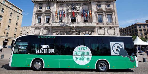 Un bus électrique à Marseille.