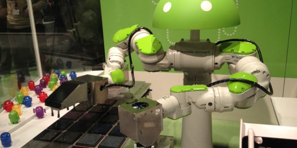 Le robot vert, logo d'Android. Copyright Google.