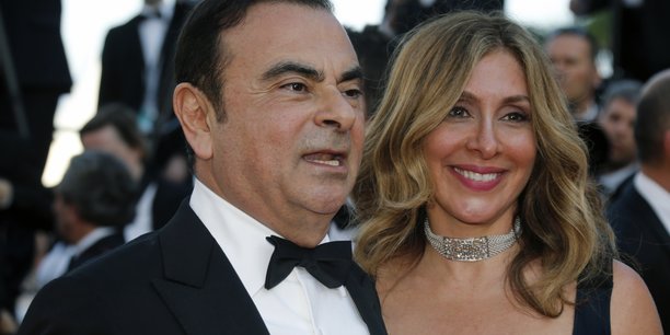 Carlos Ghosn et son épouse Carole au festival de Cannes le 26 mai 2017.
