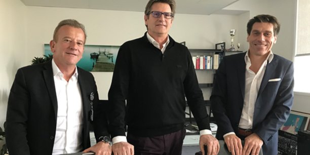 Philippe Rivière, Jean-Luc Boixel et Hugues Galambrun, les dirigeants-fondateurs de Septeo