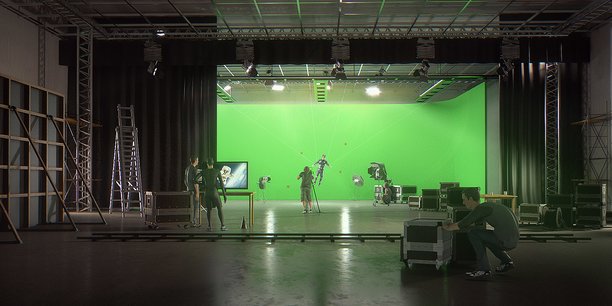 Un des studios de tournage intégrés au campus créatif de l'ESMA