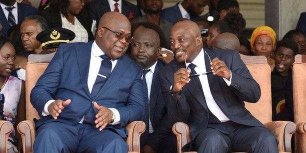 Felix Tshisekedi et Joseph Kabila,le 27 février 2019, au Palais de la Nation à Kinshasa, la capitale de la RDC.