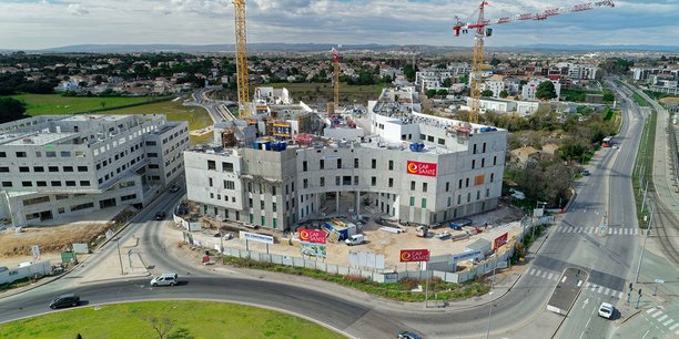 La nouvelle clinique Saint-Jean 2 du groupe Cap Santé (85 M€), en construction à l'ouest de Montpellier