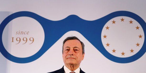 Mario Draghi ce mercredi à Francfort lors d'une conférence de presse.