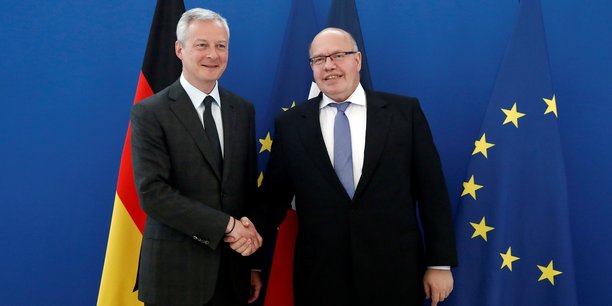 Le ministre de l'Economie français Bruno Le Maire avec son homologue allemand Peter Altmaier.