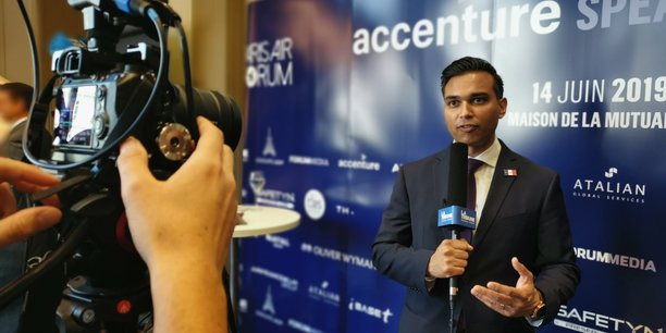 Naveen Poonian, le président de la startup iBASEt a participé à la dernière édition du Paris Air Forum.