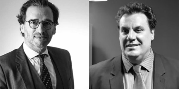 Laurent Mathiolon, fondateur et président de Aqprim, et Stéphane Deguara, dirigeant de l'agence monptelliéraine.