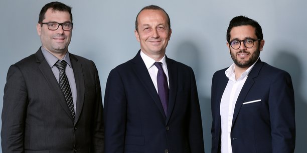 De gauche à droite : Stéphane Bombon (président de Fundimmo), Georges Rocchietta (président-fondateur du groupe Atland), Jérémie Benmoussa (directeur général de Fundimmo)