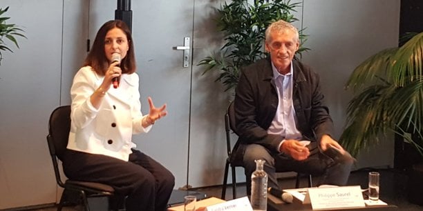 Sandra Vernier, DG de Montpellier Events, et Philippe Saurel, maire de Montpellier