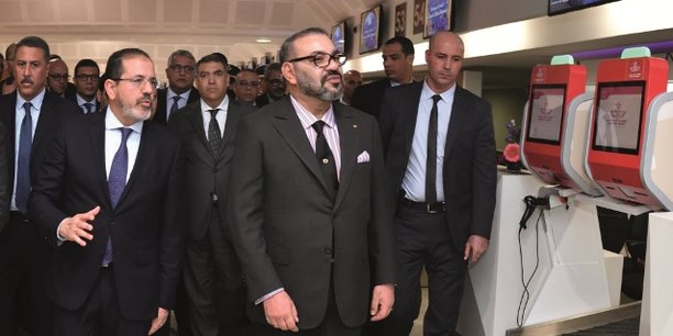 Le roi Mohammed VI lors de l’inauguration, le 22 janvier 2019, du terminal 1 de l’aéroport international Mohammed V de Casablanca.