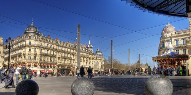 Montpellier, place de la Comédie.