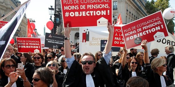 Manifestation des avocats contre la réforme des retraites le lundi 16 septembre.