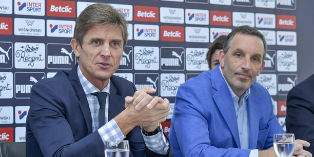 Frédéric Longuépée et Joseph Dagrosa lors de la présentation de la nouvelle stratégie RSE du club.