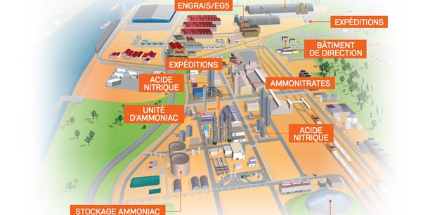 Implantée sur la zone portuaire de Rouen, l’usine Borealis de Grand-Quevilly est spécialisée dans la fabrication d’engrais azotés. Sa capacité de production est de 3 300 000 tonnes par an et elle fonctionne 365 jours par an. Quelque 360 personnes travaillent sur ce site.