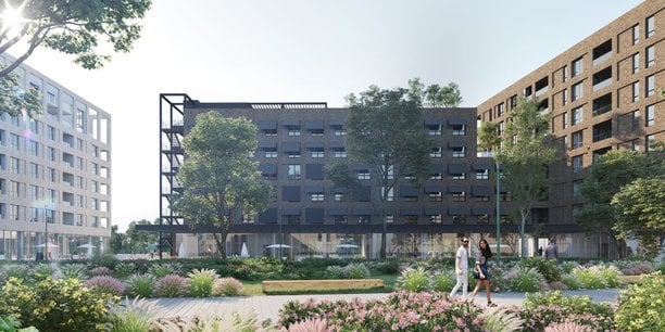 Le projet vu depuis son espace jardin.