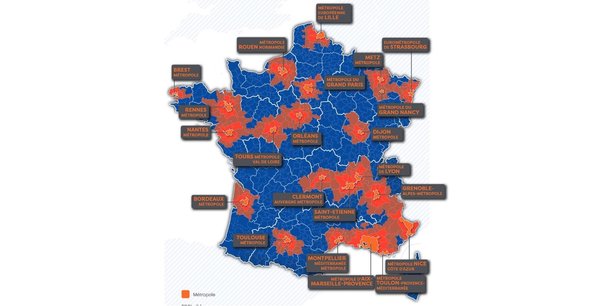 Le CGET a recensé 173 coopérations territoriales entre 21 métropoles françaises et leurs territoires voisins.