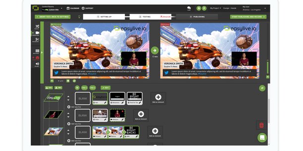 Easylive.io peut diriger un flux vidéo vers toutes les plateformes de diffusion en simultané.