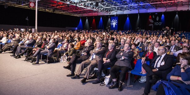 L'Association des maires de France, lors de la 100e édition du congrès de l'AMF, en novembre 2017.