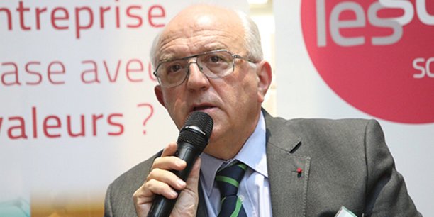 Hugues Sibille, président du Labo de l'ESS, lors des 4e Rencontres de l'innovation sociale à Montpellier, le 19 novembre 2019.