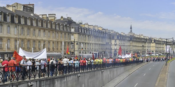 Manifestation contre la loi travail à Bordeaux.