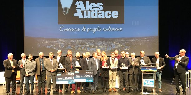 Les organisateurs, lauréats et partenaires d'Alès Audace 2019