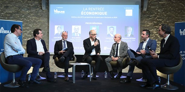 Philippe Dessertine (à droite) était l'invité de l'événement de Rentrée économique de La Tribune à Montpellier, le 29 janvier 2020.