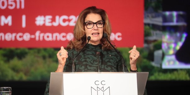 Michèle Boisvert à la tribune des Entretiens Jacques Cartier 2019