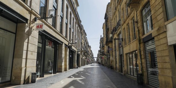 La rue Sainte-Catherine, comme toute le centre-ville de Bordeaux, est déserté depuis le 17 mars.