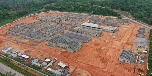 Le chantier du futur hôpital régional d'Adzope, à 105 km au d'Abidjan.
