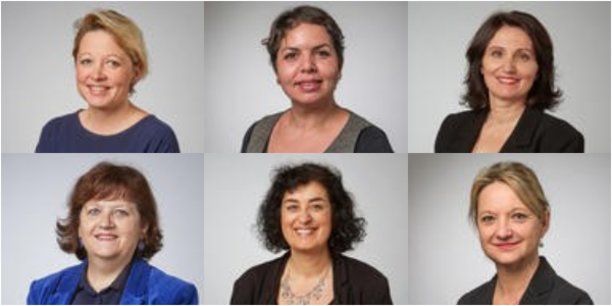 Anne-Laure Bedu (PS), Naïma Charaï (Générations), Sandrine Laffore (PS), Nathalie Lanzi (PS), Muriel Sabourin-Benelhadj (PS) et Maryline Simoné (PS) sont conseillères régionales de Nouvelle-Aquitaine.