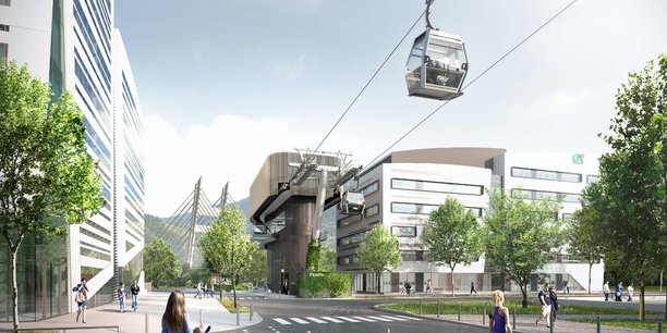 D'ici 2024, le métrocable conçu par Poma devrait être mis en service pour relier les communes de Fontaine à Saint-Martin-le-Vinoux, en passant par la Presqu'île scientifique de Grenoble.