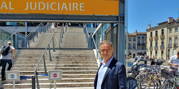 Pierre Hurmic, ce lundi 22 juin 2020, devant le tribunal judiciaire à Bordeaux.