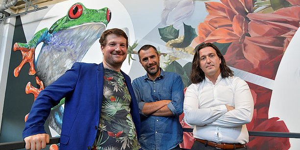 Maxime Feyeux, Jean-Luc Treillou et Kevin Alessandri, le trio à l'origine de Treefrog Therapeutics.