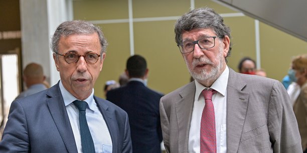 Pierre Hurmic, maire de Bordeaux, et Alain Anziani, président de Bordeaux Métropole