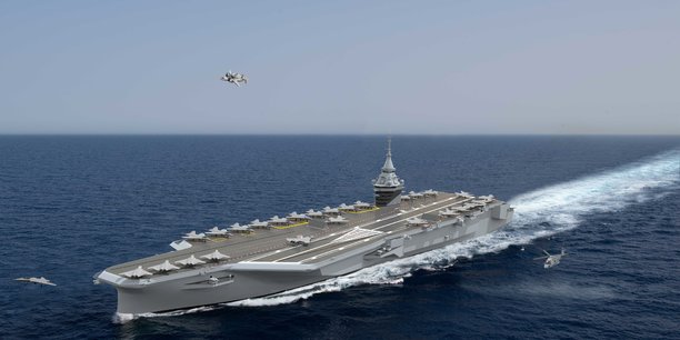 Le futur porte-avions à propulsion nucléaire de la Marine nationale entrera en service actif en 2038 (ici une vue d'artiste)