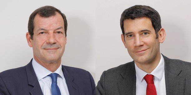 Thierry Derez (à gauche), PDG du groupe Covéa, et Paul Esmein, directeur général adjoint, misent sur la croissance organique en France et restent attentifs aux opportunités de croissance externe dans la réassurance.