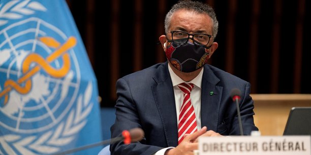 Tedros Adhanom Ghebreyesus, directeur général de l'Organisation mondiale de la santé (OMS), lors d'une réunion du Conseil exécutif de l'OMS à Genève (Suisse), le 5 octobre 2020.