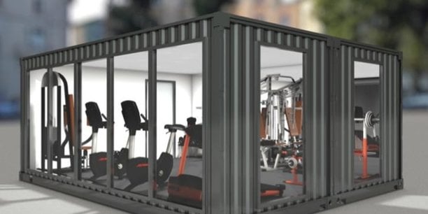 Une projection de ce à quoi ressemble un container de La Boite à Sport.