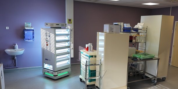 Testé en mars dernier, dans le service d’endoscopie thoracique de l’Hôpital Nord Laennec, à Nantes Le Husky-UV a désinfecté les 50 m² de la salle d’endoscopie en six minutes.