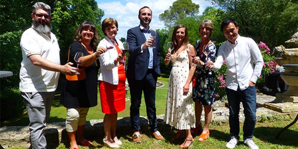 L'équipe du CIVL lors du lancement de la nouvelle campagne de communication au Château de l'Engarran, le 8 juin 2021.