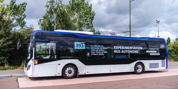 Le bus autonome RATP en test.