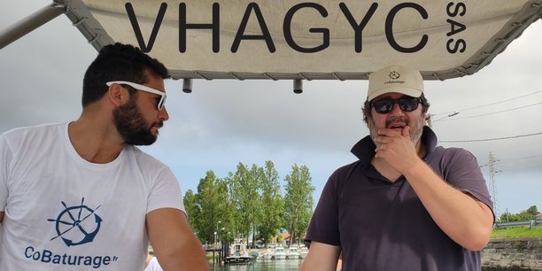 Charles Gaudiard et Anthony Roy, gérant de la société Vhagyc qui porte la plateforme Cobaturage.