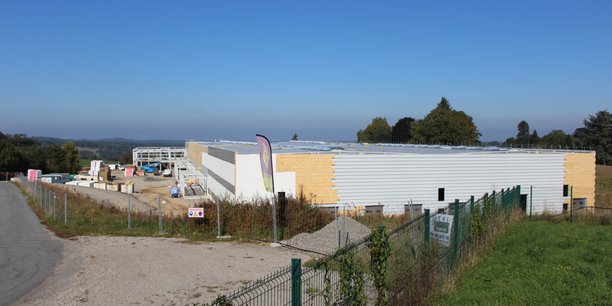 L'extension de l'usine de Scopema sur la zone d'activité des Garennes à Oradour-sur-Vayres (Haute-Vienne).