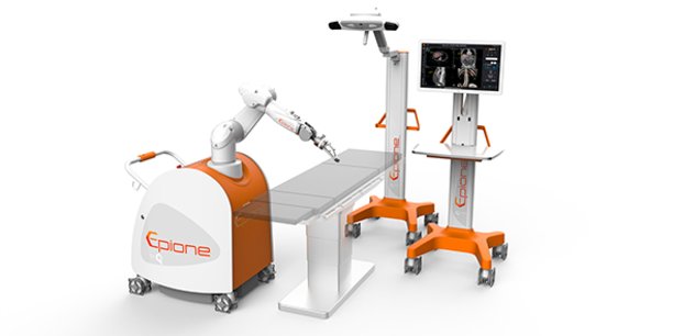 Le robot Epione® développé par Quantum Surgical vise à faciliter le traitement du cancer en aidant les praticiens lors de l'ablation percutanée des tumeurs situées dans l'abdomen.
