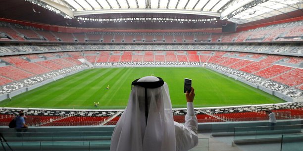 Vue du stade Lusail qui accueillera la finale de la coupe du monde 2022, au Qatar.