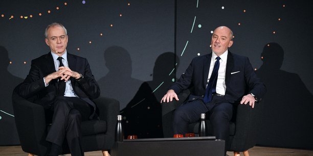 Ramon Fernandez (à gauche), ici aux côtés de Stéphane Richard, est le candidat interne pour prendre la direction générale du géant français des télécoms.